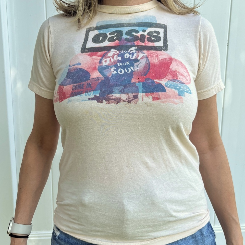 Vintage Oasis ‘Dig Out Your Soul’ women’s baby doll tshirt band shirt